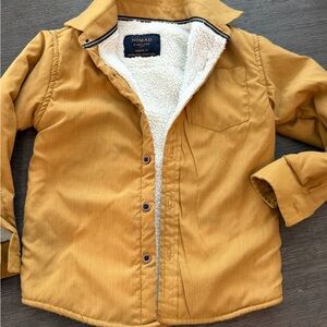 Nomad Mustard Yellow Kids Sherpa-Lined Jacket